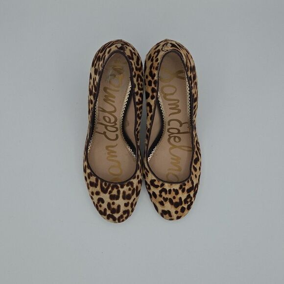 Sam Edelman women's leather & calf hair block heel Stillson pumps size 8 EUC - Picture 4 of 8